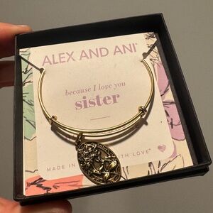 Alex and Ani Gold Sister Charm Bracelet